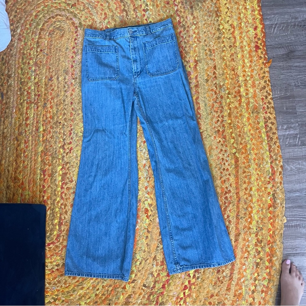 JW Anderson Blue Bootcut Designer Jeans